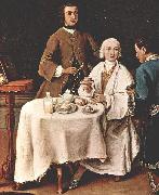 Pietro Longhi Besuch bei einem Lord, Detail oil painting